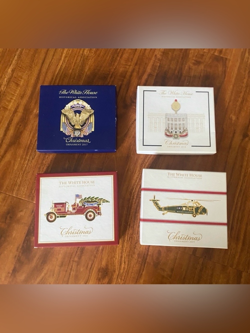 2016, 2017, 2018, 2019 White House Historical Association Christmas Ornaments